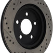 Load image into Gallery viewer, StopTech 05-10 Ford Mustang Slotted &amp; Drilled Left Rear Rotor - Main Product View