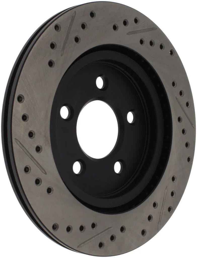 StopTech 05-10 Ford Mustang Slotted & Drilled Left Rear Rotor - Main Product View