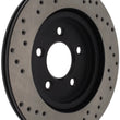Load image into Gallery viewer, StopTech 05-10 Ford Mustang V6/4.0L / GT V8/4.6L Cross Drilled Left Rear Rotor - Main Product View