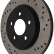 Load image into Gallery viewer, StopTech 05-10 Ford Mustang V6/4.0L / GT V8/4.6L Cross Drilled Left Rear Rotor - Additional View 5