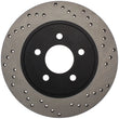Load image into Gallery viewer, StopTech 05-10 Ford Mustang V6/4.0L / GT V8/4.6L Cross Drilled Right Rear Rotor - Main Product View