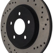 Load image into Gallery viewer, StopTech 05-10 Ford Mustang V6/4.0L / GT V8/4.6L Cross Drilled Right Rear Rotor - Additional View 6