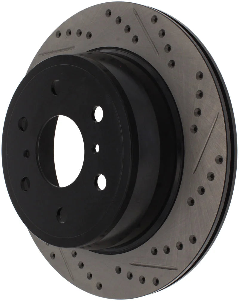 StopTech 05-10 GMC Sierra (w/ Rear Drum) / 07-09 GMC Yukon Rear Right Slotted & Drilled Rotor - Additional View 6