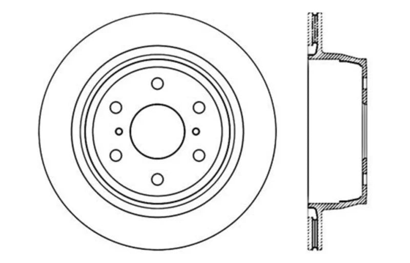StopTech 05-10 GMC Sierra (w/ Rear Drum) / 07-09 GMC Yukon Rear Right Slotted & Drilled Rotor - Additional View 8