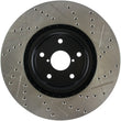 Load image into Gallery viewer, StopTech 05-10 Subaru Impreza WRX/STi Slotted &amp; Drilled Right Front Rotor - Back View