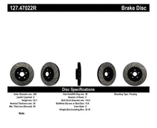 Load image into Gallery viewer, StopTech 05-10 Subaru Impreza WRX/STi Slotted &amp; Drilled Right Front Rotor - Installation View