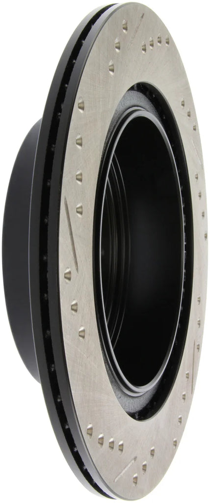 StopTech 06-07 350Z / 05-07 G35 / 06-07 G35X SportStop Slotted & Drilled Rear Left Rotor - Side View