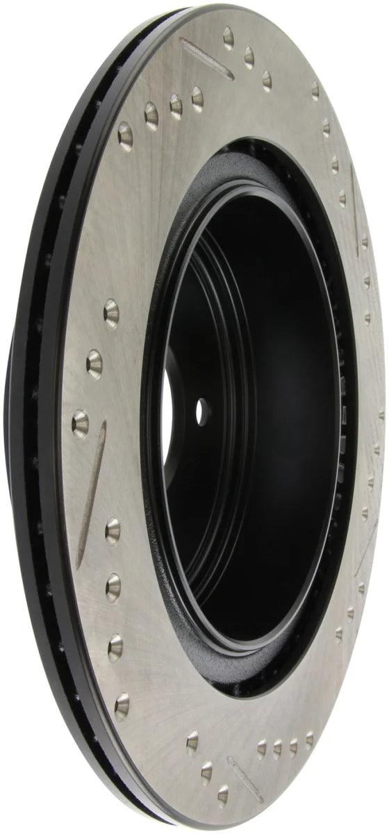 StopTech 06-07 350Z / 05-07 G35 / 06-07 G35X SportStop Slotted & Drilled Rear Right Rotor - Side View
