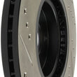 Load image into Gallery viewer, StopTech 06-07 350Z / 05-07 G35 exp Sport/ 06-07 G35X SportStop Slotted &amp; Drilled Front Left Rotor - Side View