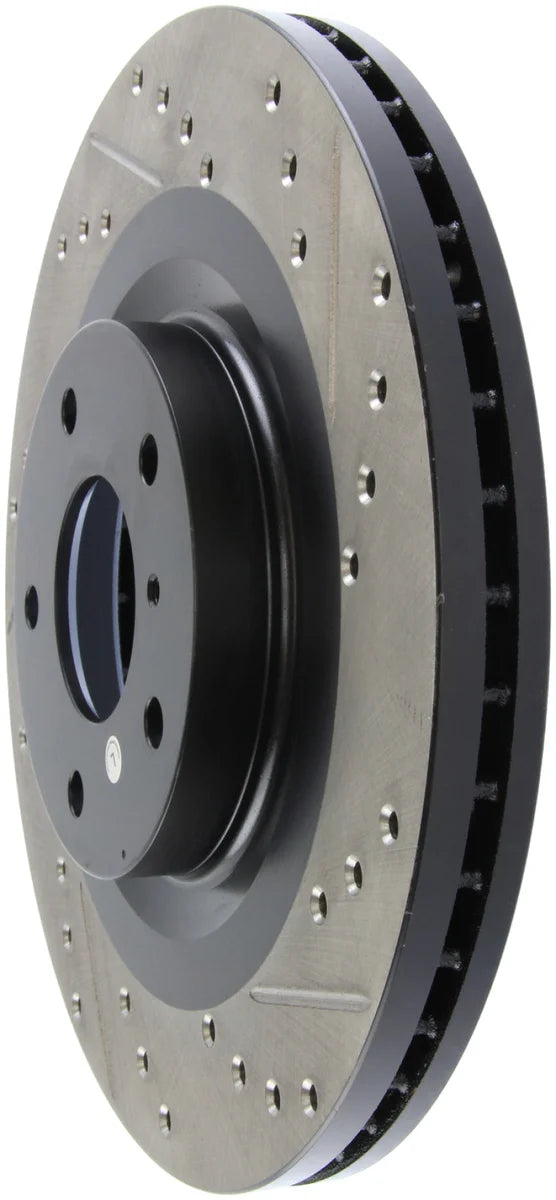 StopTech 06-07 350Z / 05-07 G35 exp Sport/ 06-07 G35X SportStop Slotted & Drilled Front Left Rotor - Additional View 5