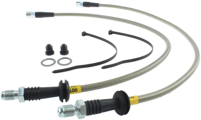 StopTech 06-08 BMW M5 / 07-08 M6 / 04-07 525i (Not AWD) Stainless Steel Front Brake Line Kit - Main Product View