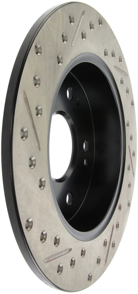 StopTech 06-09 Honda Civic Ex/Si Slotted & Drilled Left Rear Rotor - Main Product View