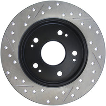Load image into Gallery viewer, StopTech 06-09 Honda Civic Ex/Si Slotted &amp; Drilled Left Rear Rotor - Side View