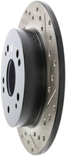 Load image into Gallery viewer, StopTech 06-09 Honda Civic Ex/Si Slotted &amp; Drilled Left Rear Rotor - Installation View