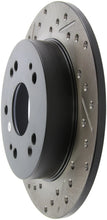 Load image into Gallery viewer, StopTech 06-09 Honda Civic Ex/Si Slotted &amp; Drilled Right Rear Rotor - Installation View