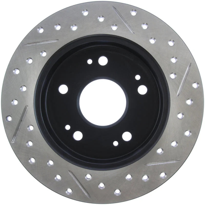 StopTech 06-09 Honda Civic Ex/Si Slotted & Drilled Right Rear Rotor - Additional View 7