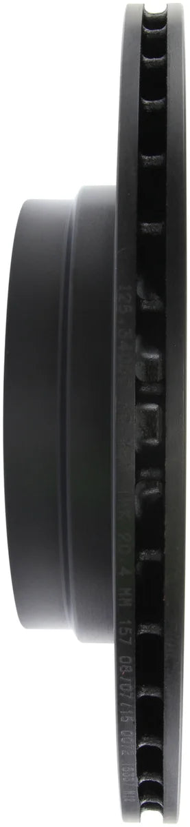 StopTech 06 BMW 330 / 07-09 BMW 335 Slotted & Drilled Right Rear Rotor - Side View