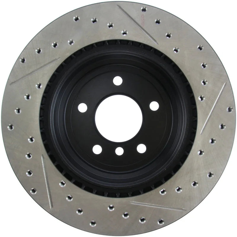 StopTech 06 BMW 330 / 07-09 BMW 335 Slotted & Drilled Right Rear Rotor - Additional View 6