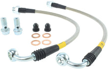 Load image into Gallery viewer, StopTech 07-08 Infiniti G35 Rear Stainless Steel Brake Lines - Main Product View
