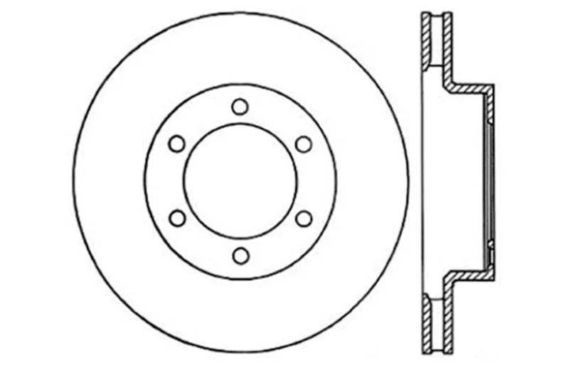 StopTech 07-08 Toyota FJ Cruiser / 05-08 Tacoma (6 lug) / 03-08 4 Runner (319mm disc) SportStop Slo - Back View