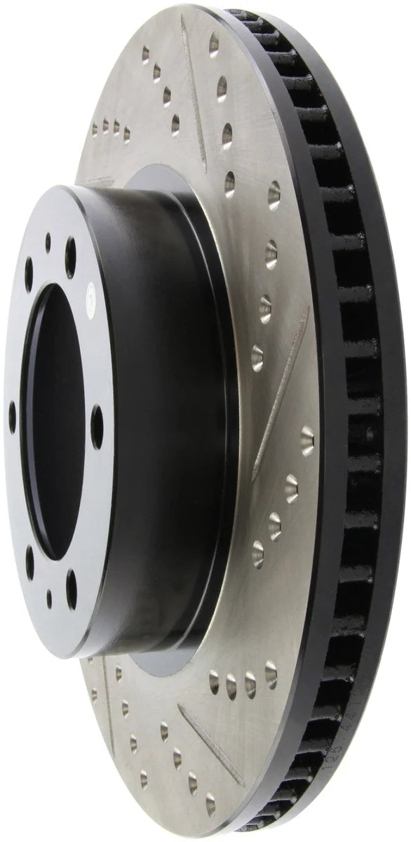 StopTech 07-08 Toyota FJ Cruiser / 05-08 Tacoma (6 lug) / 03-08 4 Runner (319mm disc) SportStop Slo - Installation View