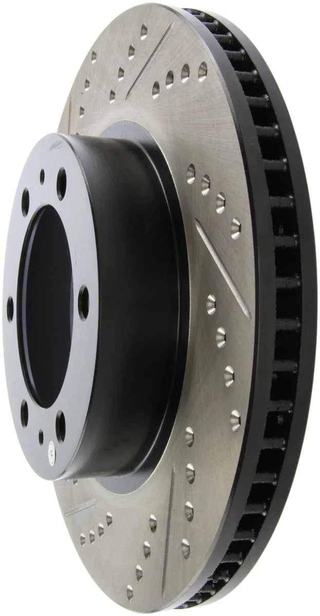 StopTech 07-08 Toyota FJ Cruiser / 05-08 Tacoma (6 lug) / 03-08 4 Runner (319mm disc) SportStop Slo - Installation View