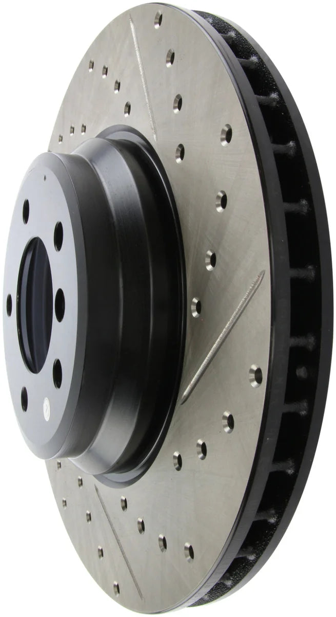 StopTech 07-09 BMW 335 (E90/E92/E93) Slotted & Drilled Left Front Rotor - Additional View 5