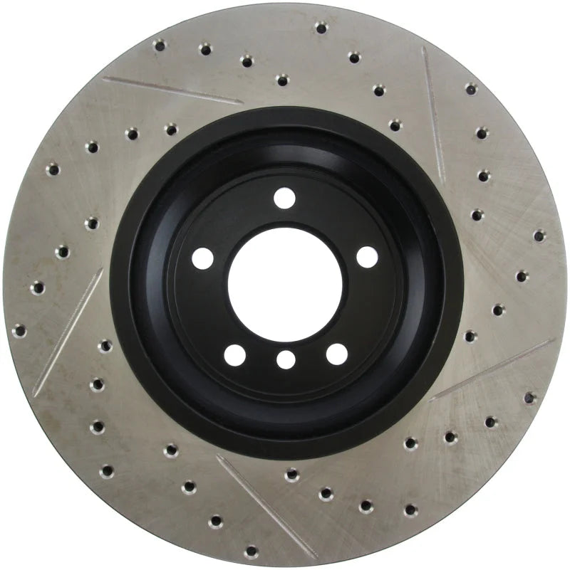 StopTech 07-09 BMW 335 (E90/E92/E93) Slotted & Drilled Right Front Rotor - Additional View 6
