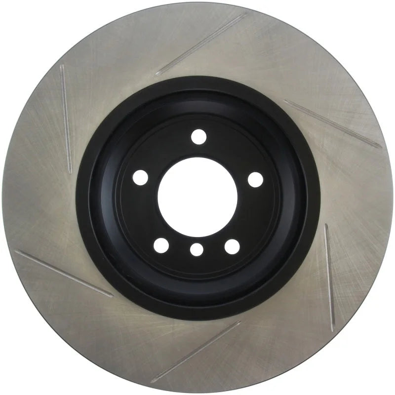 StopTech 07-13 BMW 335I Slotted Left Side Sport Brake Rotor - Side View