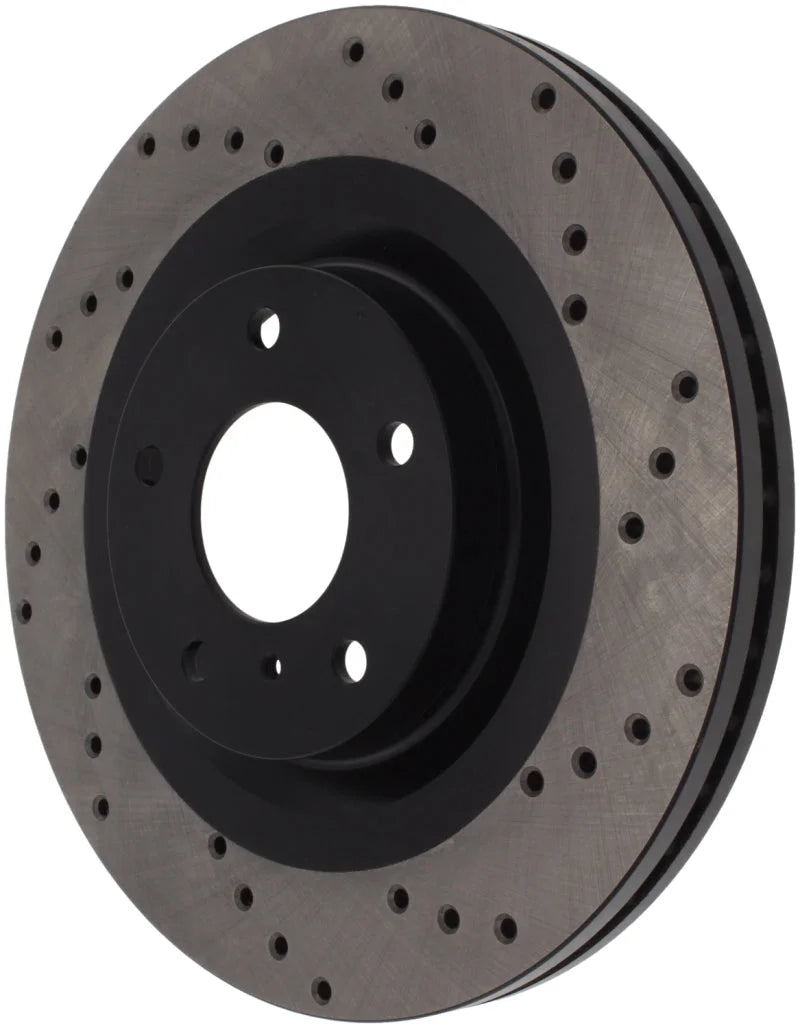 StopTech 08-09 Infiniti EX35 / 05-08 G35 / 09 G37 / 06-09 M35/M45 Drilled Left Front Rotor - Additional View 6