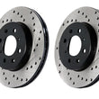 Load image into Gallery viewer, StopTech 08-09 Infiniti EX35 / 05-08 G35 / 09 G37 / 06-09 M35/M45 Drilled Right Front Rotor - Side View