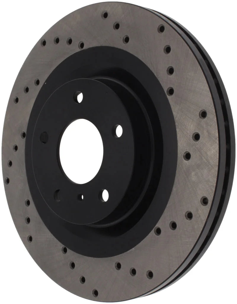StopTech 08-09 Infiniti EX35 / 05-08 G35 / 09 G37 / 06-09 M35/M45 Drilled Right Front Rotor - Additional View 5