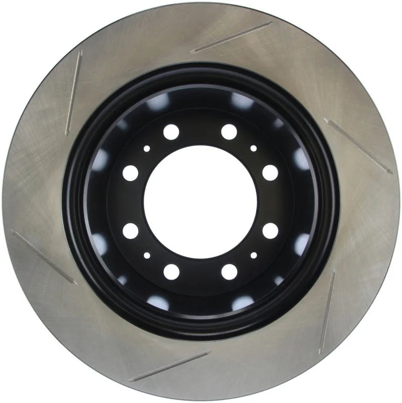 StopTech 08-10 Dodge Ram 4500 6.7L Slotted Left Front Brake Rotor - Side View