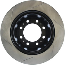 Load image into Gallery viewer, StopTech 08-10 Dodge Ram 4500 6.7L Slotted Left Front Brake Rotor - Side View