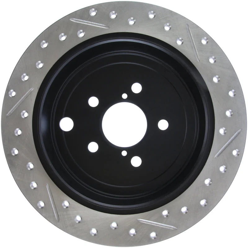 StopTech 08-10 Impreza WRX (Exc STi)/08-10 Impreza Coupe/Sedan Slotted & Drilled Right Rear Rotor - Additional View 7