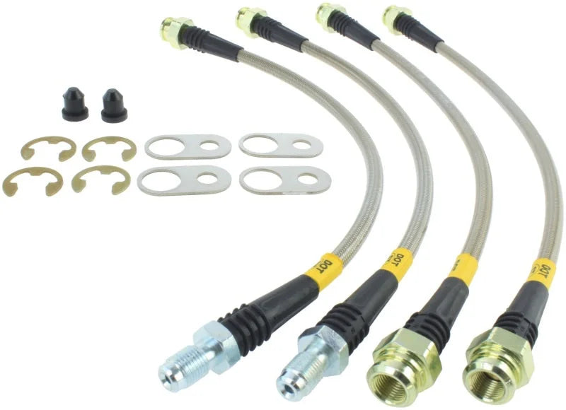 StopTech 08-10 Mitsubishi Lancer Ralliart Stainless Steel Rear Brake Lines - Main Product View