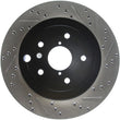Load image into Gallery viewer, StopTech 08+ Subaru STI (Will Not Fit 05-07) Slotted &amp; Drilled Sport Brake Rotor - Main Product View