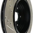 Load image into Gallery viewer, StopTech 08+ Subaru STI (Will Not Fit 05-07) Slotted &amp; Drilled Sport Brake Rotor - Side View