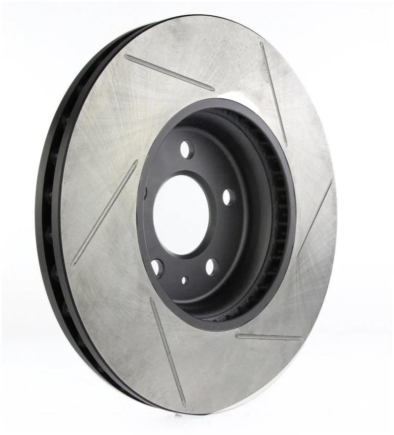 StopTech 09-10 Audi A4 / 08-10 A5 / 10 Audi S4 Front Right Slotted Rotor - Side View