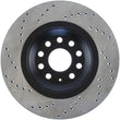 Load image into Gallery viewer, StopTech 09-13 VW CC 3.6L VR6 / 08-09 &amp; 12 Golf R/Golf R32 Drilled Left Rear Rotor - Main Product View