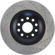 Load image into Gallery viewer, StopTech 09-13 VW CC 3.6L VR6 / 08-09 &amp; 12 Golf R/Golf R32 Drilled Right Rear Rotor - Side View