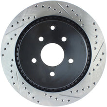 Load image into Gallery viewer, StopTech 09 Infiniti FX50 SportStop Slotted &amp; Drilled Rear Left Rotor - Main Product View