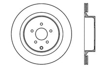 Load image into Gallery viewer, StopTech 09 Infiniti FX50 SportStop Slotted &amp; Drilled Rear Left Rotor - Installation View