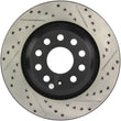 Load image into Gallery viewer, StopTech 09 VW Passat CC / 06-09 Passat Slotted &amp; Drilled Left Rear Rotor - Back View