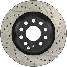 Load image into Gallery viewer, StopTech 09 VW Passat CC / 06-09 Passat Slotted &amp; Drilled Left Rear Rotor - Back View