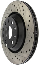 Load image into Gallery viewer, StopTech 09 VW Passat CC / 06-09 Passat Slotted &amp; Drilled Left Rear Rotor - Installation View