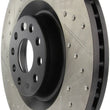 Load image into Gallery viewer, StopTech 09 VW Passat CC / 06-09 Passat Slotted &amp; Drilled Right Front Rotor - Back View