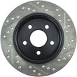 Load image into Gallery viewer, StopTech 12-15 Ford Focus w/ Rear Disc Brakes Rear Right Slotted &amp; Drilled Rotor - Side View