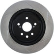 Load image into Gallery viewer, StopTech 13-14 Lexus GS300/350/400/430 Slotted Sport Rear Right Brake Rotor - Side View