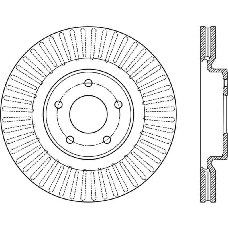 StopTech 13-15 Nissan Pathfinder Slotted Front Left Rotor - Additional View 6
